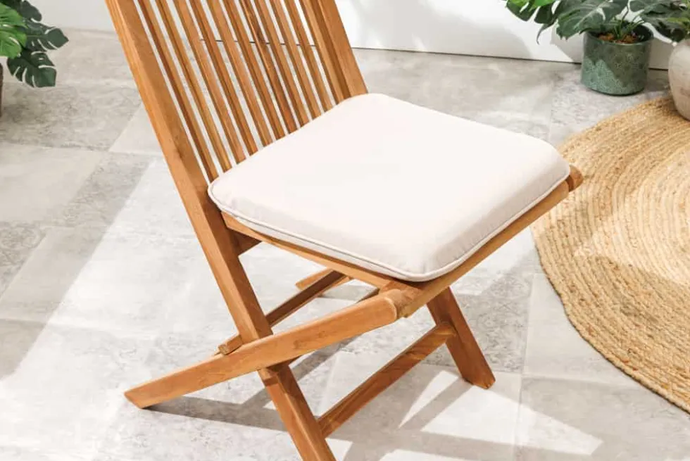 Massiver Gartenstuhl EMPIRE TEAK Teakholz klappbar Hochlehner wetterfest