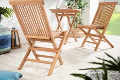Massiver Gartenstuhl EMPIRE TEAK Teakholz klappbar Hochlehner wetterfest
