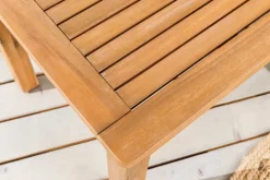 Massiver Gartentisch BALI 100cm Akazienholz wetterfest Outdoor-Loungetisch
