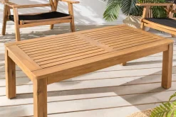 Massiver Gartentisch BALI 100cm Akazienholz wetterfest Outdoor-Loungetisch