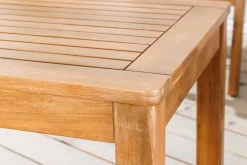 Massiver Gartentisch BALI 100cm Akazienholz wetterfest Outdoor-Loungetisch