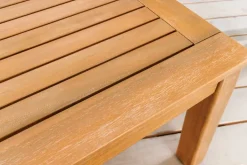 Massiver Gartentisch BALI 100cm Akazienholz wetterfest Outdoor-Loungetisch
