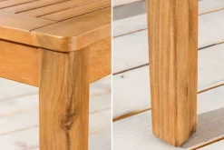 Massiver Gartentisch BALI 100cm Akazienholz wetterfest Outdoor-Loungetisch