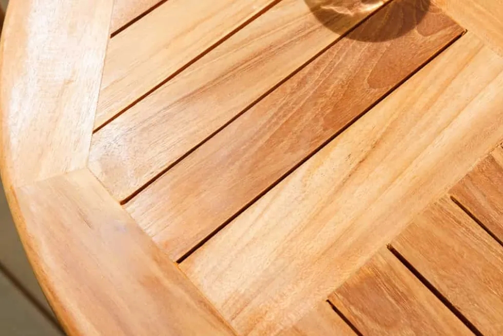 Massiver Gartentisch EMPIRE TEAK 70cm natur Teakholz rund klappbar Balkontisch Outdoor