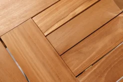 Massiver Gartentisch EMPIRE TEAK 100cm natur Teakholz rund klappbar Outdoor Balkontisch