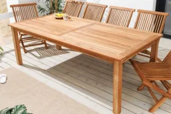 Massiver Gartentisch EMPIRE TEAK 180cm natur Teakholz