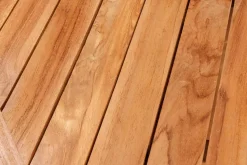 Massiver Gartentisch EMPIRE TEAK 120cm natur Teakholz rund klappbar Outdoor Balkontisch