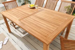 Massiver Gartentisch EMPIRE TEAK 150cm natur Teakholz