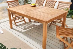 Massiver Gartentisch EMPIRE TEAK 150cm natur Teakholz