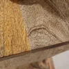Massiver Hocker TWIST 45cm natur Mangoholz handmade Beistelltisch
