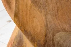 Massiver Hocker TWIST 45cm natur Mangoholz handmade Beistelltisch