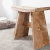 Massiver Hocker ZEN 40cm Teakholz Beistelltisch