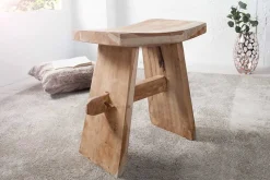 Massiver Hocker ZEN 40cm Teakholz Beistelltisch