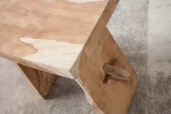 Massiver Hocker ZEN 40cm Teakholz Beistelltisch