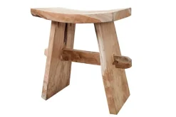 Massiver Hocker ZEN 40cm Teakholz Beistelltisch