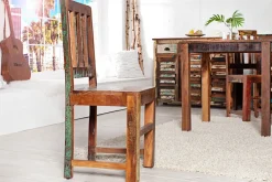 Massiver Holz Stuhl JAKARTA aus recycelten Fischerbooten