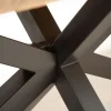 Massiver Industrial Esstisch GALAXIE 240cm natur Mangoholz schwarz Sterngestell