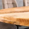 Massiver Industrial Esstisch GALAXIE 240cm natur Mangoholz oval Sterngestell