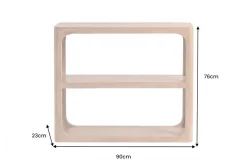 Massiver Konsolentisch ELEMENTS 90cm braun honey finish Mangoholz Regal