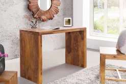 Massiver Konsolentisch MAKASSAR 100cm braun Sheesham stone finish Schreibtisch