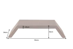 Massiver Monitorständer GATSBY 50cm braun Mangoholz Bildschirmständer Erhöhung