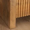 Massiver Nachttisch ART DECO 50cm cream finish beige Mangoholz mit Schublade
