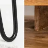 Massiver Schreibtisch SCORPION 100cm natur Mangoholz Hairpin Legs