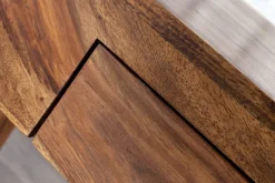 Massiver Sekretär MAKASSAR 100cm braun Sheesham stone finish Schreibtisch Konsolentisch