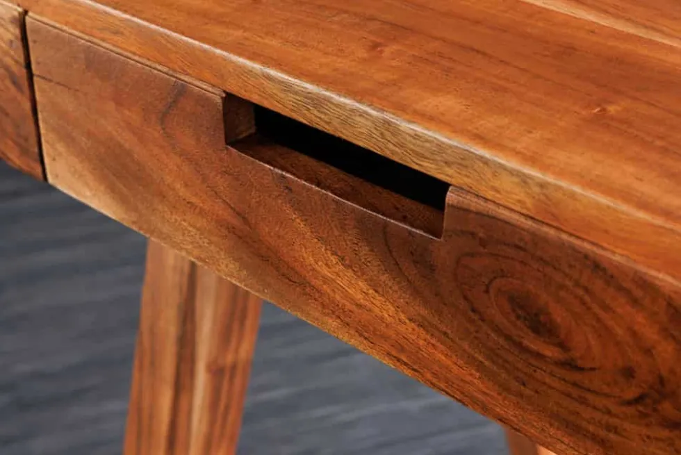 Massiver Sekretär MONSOON 100cm natur Akazienholz Schreibtisch