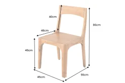 Massiver Stuhl ORGANIC braun Akazienholz honey finish handmade