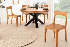 Massiver Stuhl ORGANIC braun Akazienholz honey finish handmade