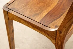 Massiver Stuhl ORGANIC braun Sheeshamholz stone finish handmade