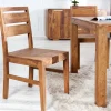 Massiver Stuhl PURE braun Sheesham Massivholz stone finish einzigartige Maserung