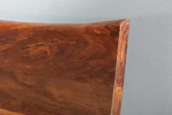 Massives Baumstamm Bett AMAZONAS 180x200cm braun Sheeshamholz stone finish