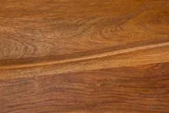 Massives Baumstamm Bett AMAZONAS 180x200cm braun Sheeshamholz stone finish