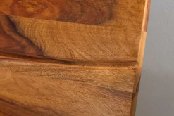 Massives Baumstamm Bett AMAZONAS 180x200cm braun Sheeshamholz stone finish