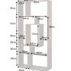 Massives Bücherregal CUBUS 180cm braun Sheesham stone finish einzigartige Maserung