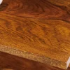 Massives 3er Set Wandregale SURREAL 65cm braun stone finish Außenecke Sheesham