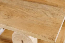 Massives 3er Set Wandregale SURREAL 65cm natur Außenecke Mangoholz