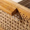 Massives Highboard BAMBOO LOUNGE 140cm Mangoholz Bambus mit Wiener Geflecht