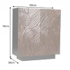 Massives Highboard FLUID 110cm walnuss-braun Akazienholz aufwendiges 3D-Design