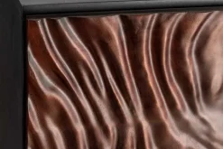 Massives Highboard FLUID 110cm walnuss-braun Akazienholz aufwendiges 3D-Design