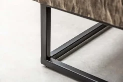Massives Highboard SCORPION 120cm grau Akazie aufwendige 3D Schnitzereien