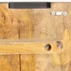 Massives Highboard SNAKE 120cm schwarz gold Mangoholz Schlangen-Design mit aufwendigen 3D Schnitzereien