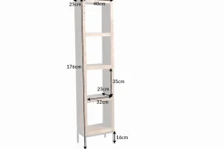 Massives Regal IRON CRAFT 176cm Mangoholz Bücherregal vier Fächer Industrial Design