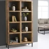 Massives Regal IRON CRAFT 176cm Mangoholz Bücherregal acht Fächer Industrial Design
