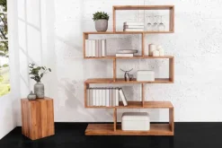 Massives Regal MAKASSAR XL 150cm braun Mangoholz honey finish Bücherregal