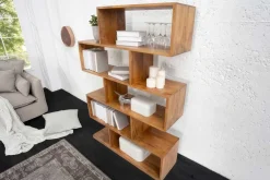 Massives Regal MAKASSAR XL 150cm braun Mangoholz honey finish Bücherregal