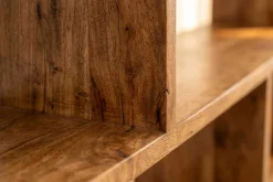 Massives Regal MAKASSAR XL 150cm braun Mangoholz honey finish Bücherregal