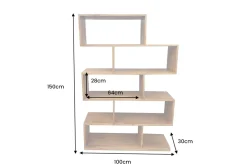 Massives Regal MAKASSAR XL 150cm braun Mangoholz honey finish Bücherregal